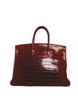 Birkin 35 HSS Croco Rouge Palladium Hardware □N