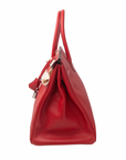 Birkin 35 Rouge Casaque Palladium Hardware Epsom □R