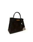 Kelly 28 Chocolat Gold Hardware Box Leather