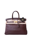 Birkin 35 Havane Clemence Palladium Hardware □C