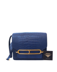 Roulis 23 Alligator Bleu De Malte / Bleu Saphir Gold Hardware D
