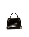Kelly 28 Chocolat Gold Hardware Box Leather