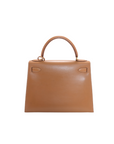 Kelly 28 Naturel Gold Hardware Box Leather