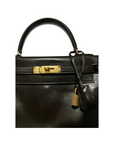 Kelly 28 Chocolat Gold Hardware Box Leather