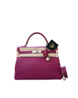 Kelly 32 Candy Tosca / Rose Tyrien Palladium Hardware Epsom □O