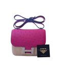 Constance 18 Ostrich Rose Pourpre Palladium Hardware C