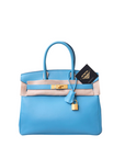 Birkin 30 Bleu de Nord Gold Hardware Epsom D