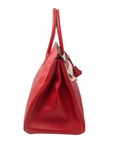Birkin 35 Rouge Casaque Palladium Hardware Epsom □R