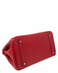Birkin 35 Rouge Casaque Palladium Hardware Epsom □R