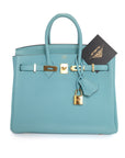 Birkin 25 Bleu Atoll (Tiffany Blue) Togo