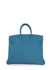Birkin 25 Turquoise Palladium Hardware Togo