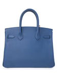Birkin 30 Bleu Agate Gold Hardware Epsom