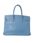 Birkin 30 Bleu Jean Palladium Hardware Epsom