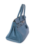 Birkin 30 Bleu Jean Palladium Hardware Epsom