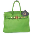 Birkin 30 Apple Green Palladium Hardware Clemence