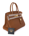 Birkin 30 Gold on Gold Hardware Togo