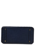 Birkin 30 Ostrich Bleu Navy Gold Hardware Ostrich