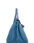 Birkin 35 Bleu Jean Palladium Togo