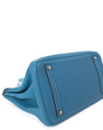 Birkin 35 Bleu Jean Palladium Hardware Togo