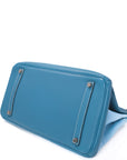 Birkin 35 Bleu Jean Palladium Hardware Togo