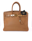 Birkin 35 Naturel Gold Hardware Epsom
