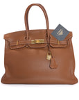 Birkin 35 Gold On Gold Clemence
