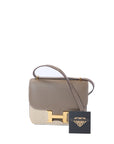 Constance 18 Mirror Etoupe Gold Hardware Chevre