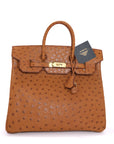 Birkin HAC 32 Gold On Gold Ostrich