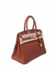 Birkin 30 Cuivre Gold Hardware Togo X