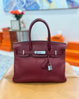 Birkin 30 Rouge H Palladium Hardware □R