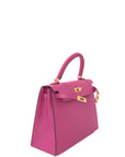 Kelly 25 Rose Pourpre Gold Hardware Epsom