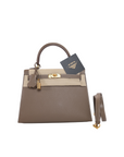 Kelly 25 Etoupe Gold Hardware Etoupe