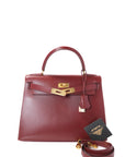 Kelly 28 Rouge H Gold Hardware Box