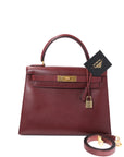 Kelly 28 Rouge H Gold Hardware Epsom