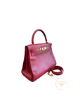 Kelly 28 Rouge H Gold Hardware Epsom
