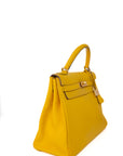 Kelly 32 Jaune Ambre Gold Hardware Clemence