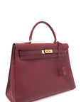 Kelly 35 Rouge H Gold Hardware Ardennes Leather