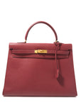 Kelly 35 Rouge H Gold Hardware Ardennes Leather