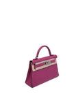 Mini Kelly 20 Rose Pourpre Palladium Hardware Chevre
