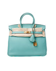 Birkin 25 Bleu Atoll Gold Hardware Togo T
