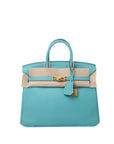 Birkin 25 Bleu Atoll (Tiffany Blue) Gold Hardware Togo T