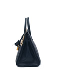 Birkin 25 Bleu Indigo Gold Hardware □K