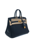 Birkin 25 Bleu Indigo Gold Hardware □K