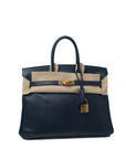 Birkin 25 Bleu Indigo Gold Hardware □K