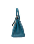 Birkin 25 Bleu Izmir Gold Hardware Epsom □Q