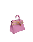 Birkin 25 Mauve Sylvester Rose Gold Hardware Swift Leather
