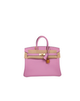 Birkin 25 Mauve Sylvester Rose Gold Hardware Swift Leather