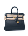 Birkin 25 Noir Gold Hardware Swift X