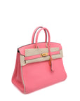 Birkin 25 Rose Azalee + Craie Special Order Gold Hardware Togo