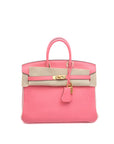 Birkin 25 Rose Azalee + Craie Special Order Gold Hardware Togo